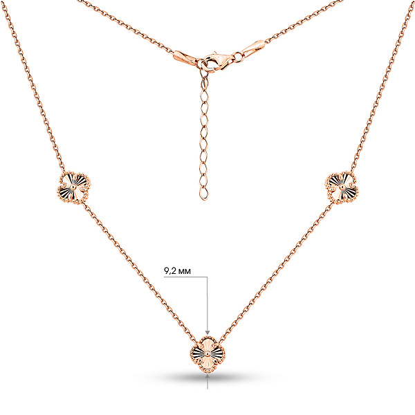 Колье из красного золота Клевер (арт. 352937/9а) – изображение 4