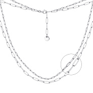 Многослойное колье Trendy Style из серебра (арт. 7507/2014)