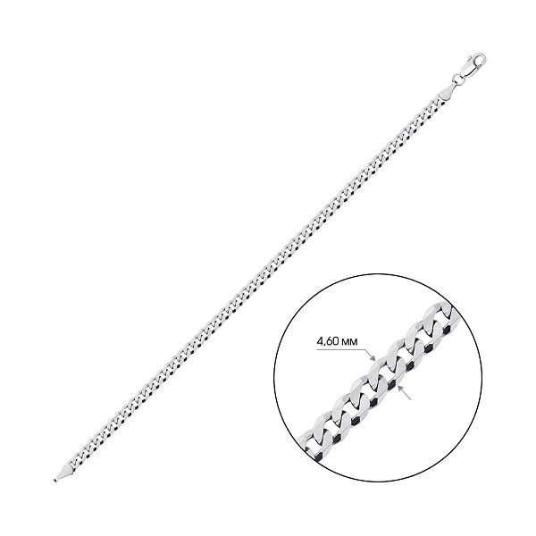 Мужской браслет из серебра плетения Панцирное (арт. 0311005) – изображение 2