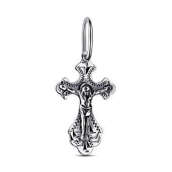 Фото Крестик серебряный с распятием (арт. 7904/3531-ч)