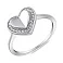Серебряное кольцо Сердце с фианитами (арт. 7501/7059) – изображение 1