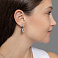 Серьги-подвески из белого золота с фианитами (арт. 101053б) – изображение 3