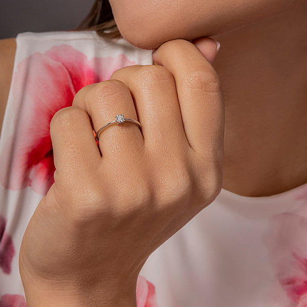 Каблучка золота з діамантом (арт. К341122005б) – зображення 5