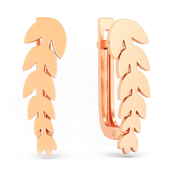 Серьги Колосок из красного золота  (арт. 111281) – изображение 1