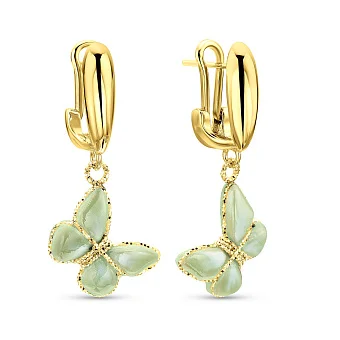 Сережки Francelli Метелики з жовтого золота (арт. 109736жкмз)