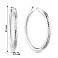 Золотые серьги-кольца с алмазной гранью (арт. 100474/35б) – изображение 2