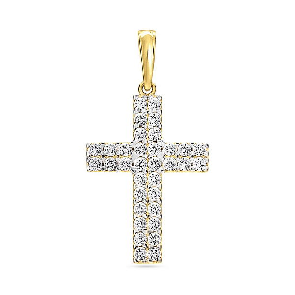 Подвеска из желтого золота с фианитами (арт. 440341ж) – изображение 1