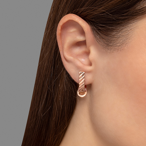 Сережки из красного золота (арт. 107676) – изображение 2