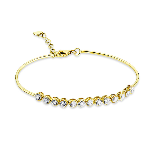 Браслет из желтого золота с дорожкой из фианитов (арт. 323105ж) – изображение 1
