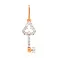 Підвіс із червоного золота з фіанітами (арт. 422555) – зображення 1