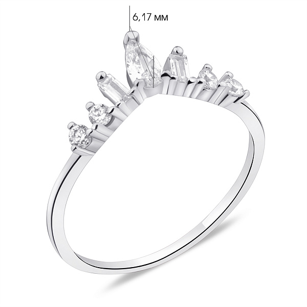 Серебряное кольцо с фианитами (арт. 7501/5967) – изображение 2