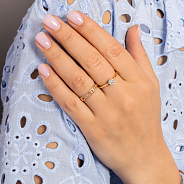 Фото Кольцо "Звенья" из красного золота (арт. 140912)