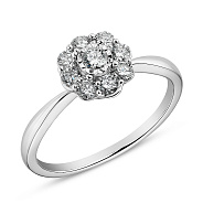 Золота каблучка з діамантами (арт. К341147040б)