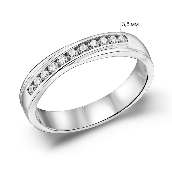 Золотое кольцо с бриллиантами (арт. К341424020б) – изображение 5