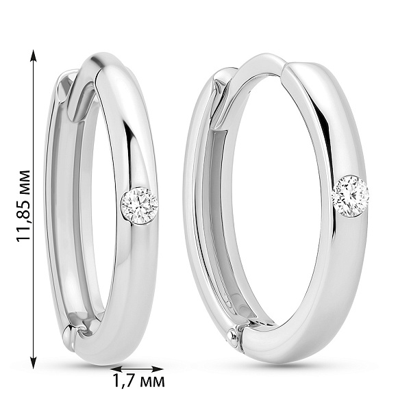 Золотые серьги с бриллиантами (арт. С011708б) – изображение 2