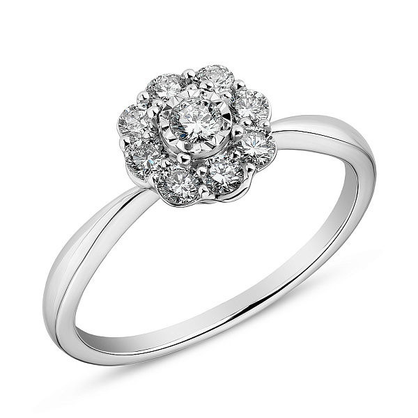 Золотое кольцо с бриллиантами (арт. К341147040б) – изображение 1