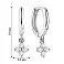Серьги-кольца из серебра с подвеской и фианитами (арт. 7502/10035/10) – изображение 2