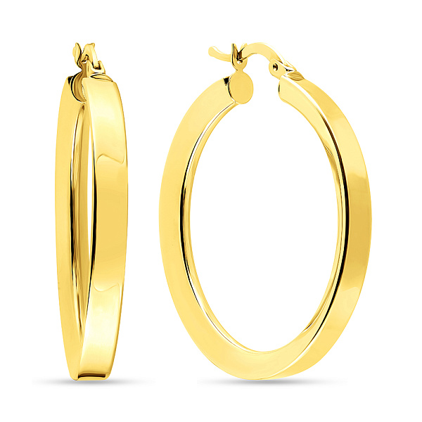 Серьги-кольца золотые (арт. 108461/35ж) – изображение 1