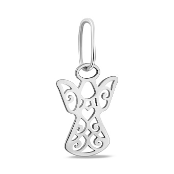 Фото Кулон Ангел из белого золота (арт. 440884б)