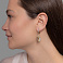 Золотые серьги-подвески с фианитами (арт. 103279ж) – изображение 3