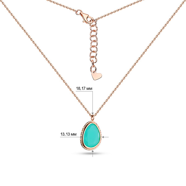 Золоте кольє з кварцом (арт. 351937Пкгм) – зображення 3