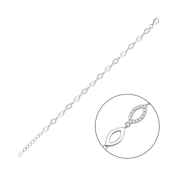Серебряный браслет с фианитами (арт. 7509/5515) – изображение 1