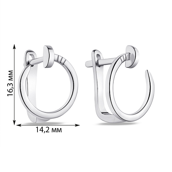 Серебряные серьги "Гвозди" без камней (арт. 7502/4623) – изображение 2