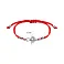 Браслет на красной нити с серебряными вставками (арт. 7309/3350к) – изображение 2