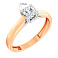 Кольцо из красного и белого золота с бриллиантом (арт. К01109504246) – изображение 2