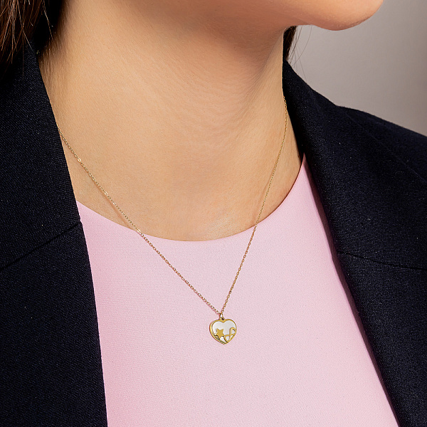 Кольє з жовтого золота з перламутром (арт. 352208жп) – зображення 3