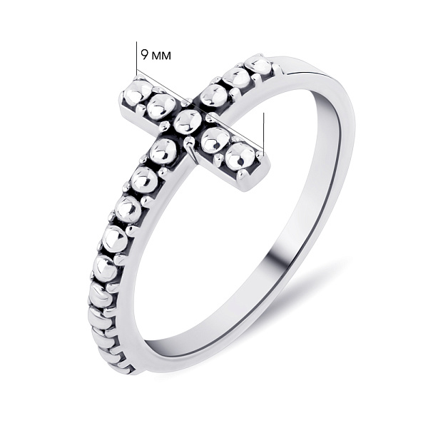 Срібна каблучка з чорнінням (арт. 7901/6049) – зображення 2