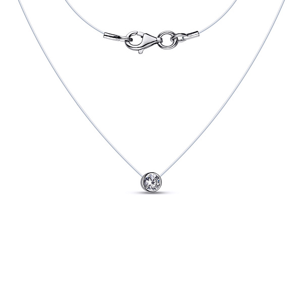 Серебряное колье невидимка на леске (арт. 7607/6028р) – изображение 2
