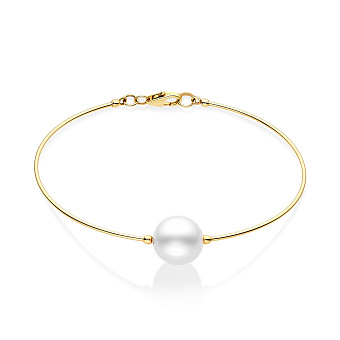 Браслет з жовтого золота з перлиною (арт. 325194жпрлб)