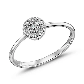 Кольцо из белого золота с бриллиантами (арт. К341358015б)