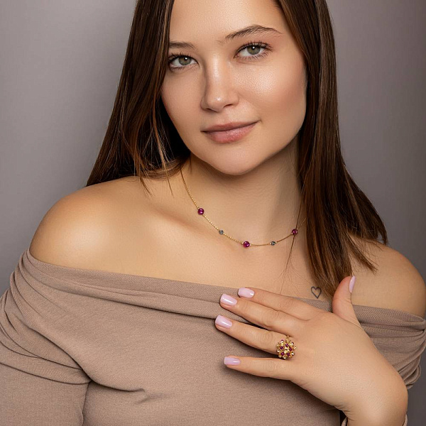 Кольцо из желтого золота Francelli (арт. 156558жмлн) – изображение 7