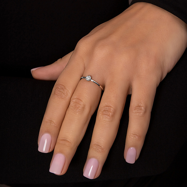 Золота каблучка з діамантами (арт. К011879005б) – зображення 3