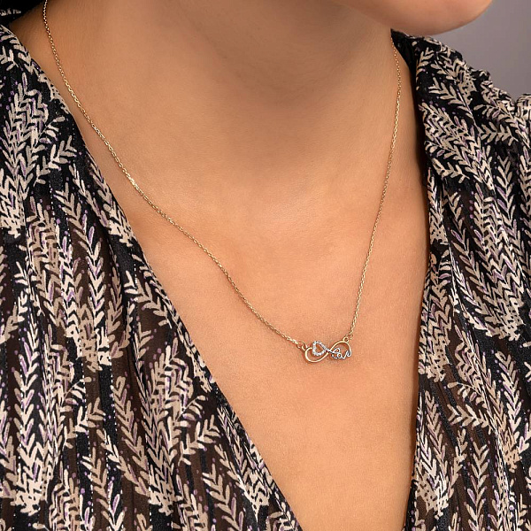 Золоте кольє з діамантами (арт. Ц011433кб) – зображення 3