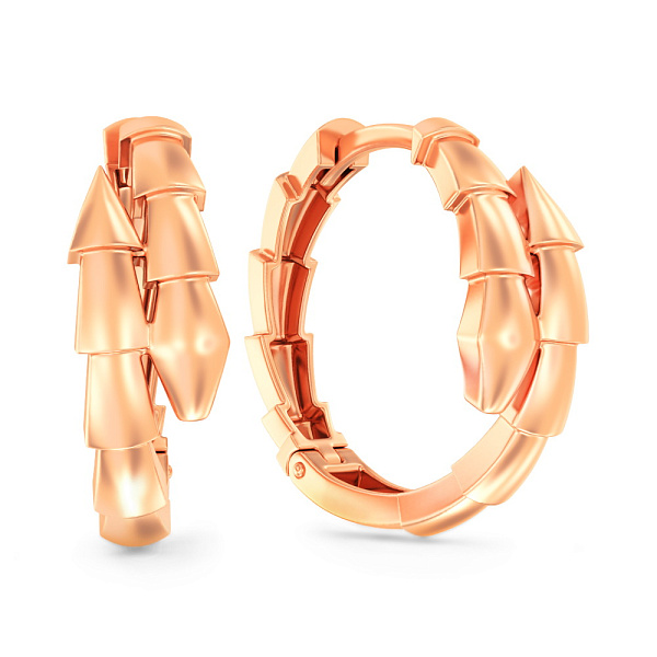 Сережки из красного золота (арт. 1101195) – изображение 1