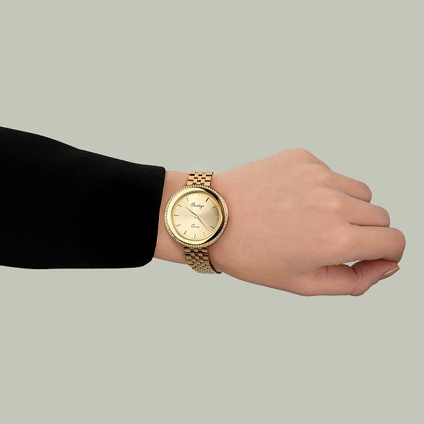 Годинник з жовтого золота з круглим циферблатом (арт. 260095ж) – зображення 4