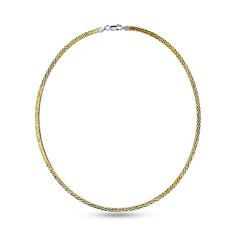 Серебряное двустороннее колье с желтым родированием (арт. 7507/2248бж)