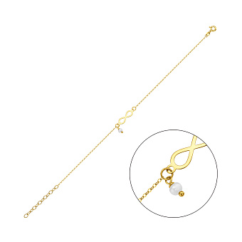 Золотой браслет Бесконечность (арт. 326963жпрлб)