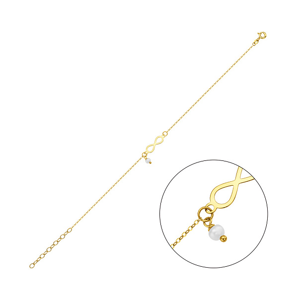 Золотой браслет Бесконечность (арт. 326963жпрлб) – изображение 1