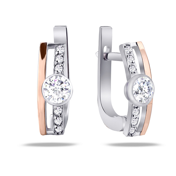 Серебряные серьги с фианитами (арт. 7202/495сю) – изображение 1