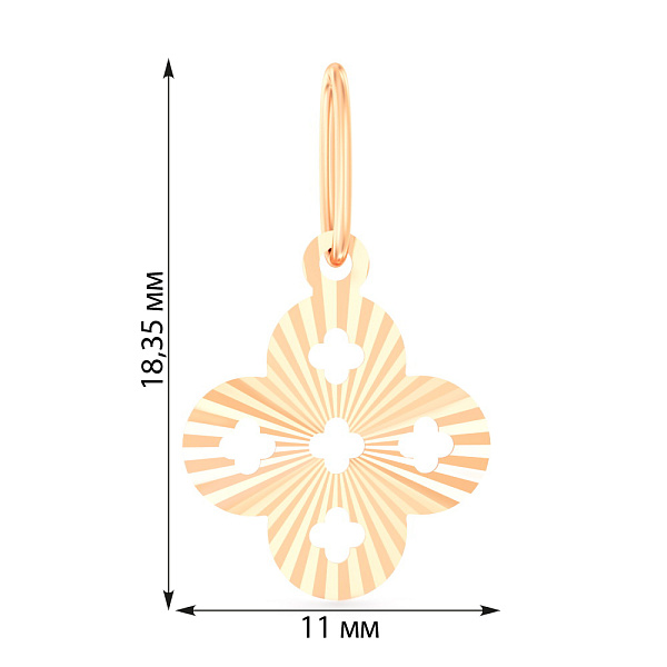 Підвіска з червоного золота (арт. 441275а) – зображення 2