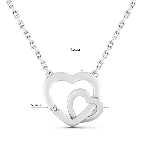 Золоте кольє з діамантом (арт. Ц011465б) – зображення 2