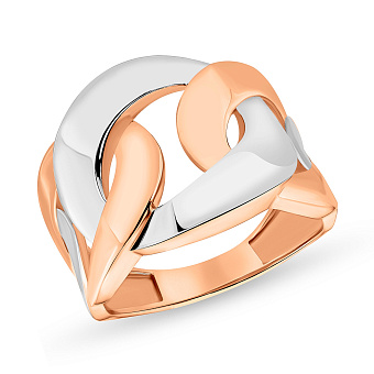 Кольцо "Звенья" золотое без камней (арт. 155364кб)