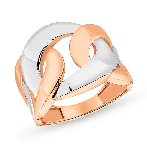 Кольцо "Звенья" золотое без камней (арт. 155364кб) – изображение 1