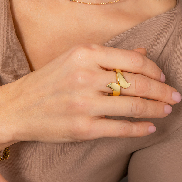 Кольцо из желтого золота без камней (арт. 156611ж) – изображение 2