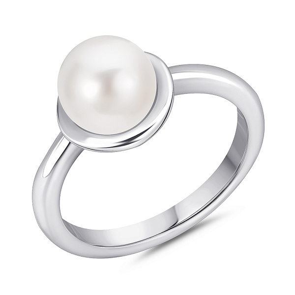 Серебряное кольцо с жемчугом (арт. 7501/8173жб) – изображение 1