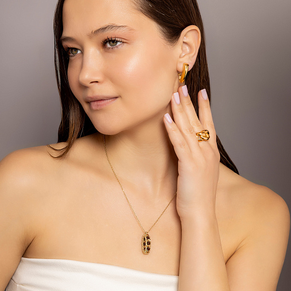 Золотые серьги Francelli (арт. е1091758ж) – изображение 4